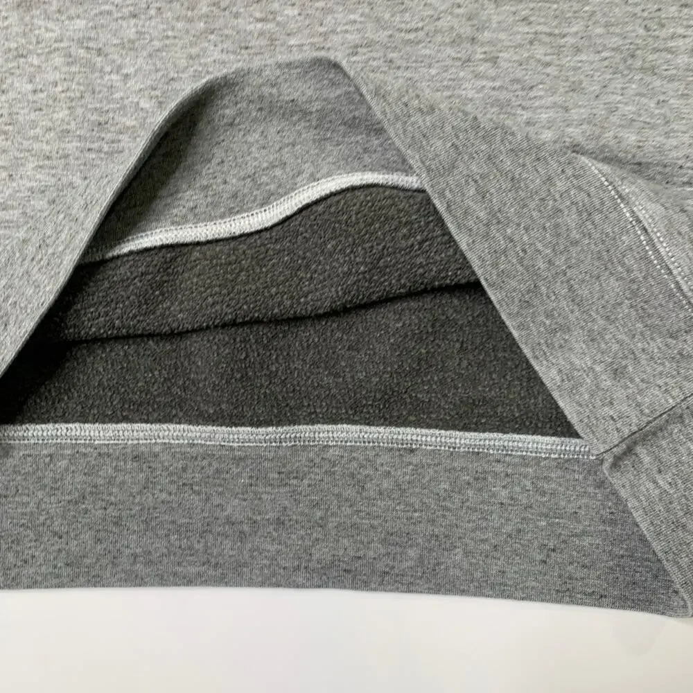 The North Face Sweatshirt Men L Large Grey Fleece Lined Half Dome Patch Crew